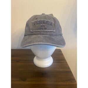 Gray Venezia Italia Adjustable Baseball Hat New